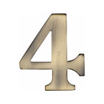 M Marcus Heritage Brass Numeral 4 - 51mm Self Adhesive